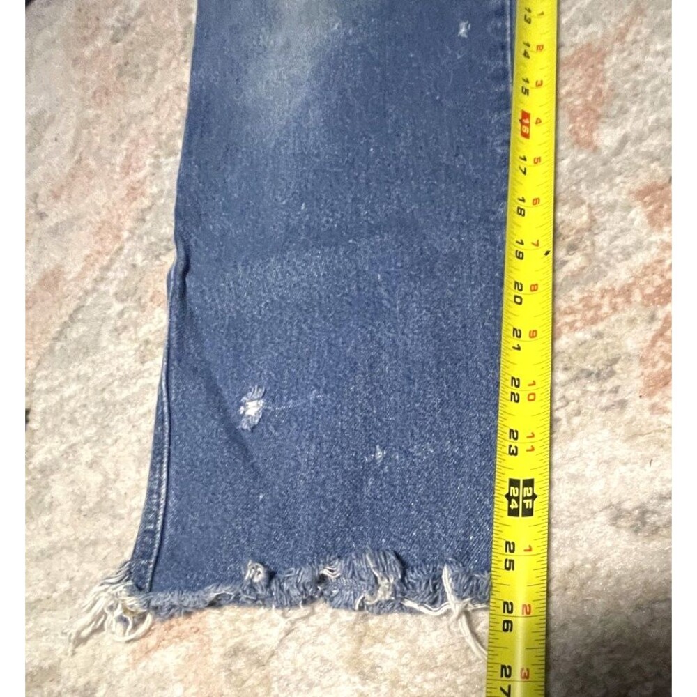 Reed Double Knot Jeans Womens 36x30 Blue Raw‎ Hem Cropped Western Work Wear - Picture 6 of 9